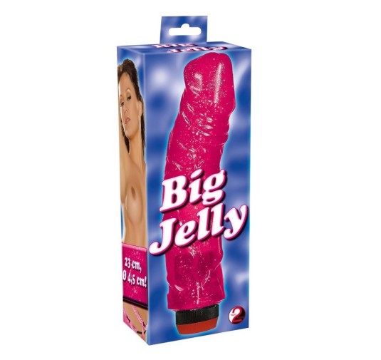 5503530000 Big Jelly Vibr.pink-Duży Żelowy Wibrator